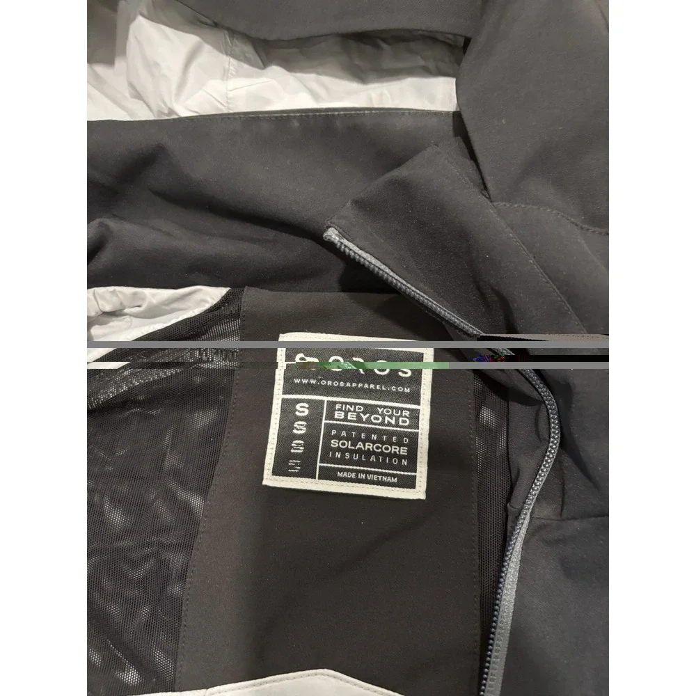 Oros Gambit Men's Jacket Small Solarcore Lined Black Full Zip Outdoors Ski Hood